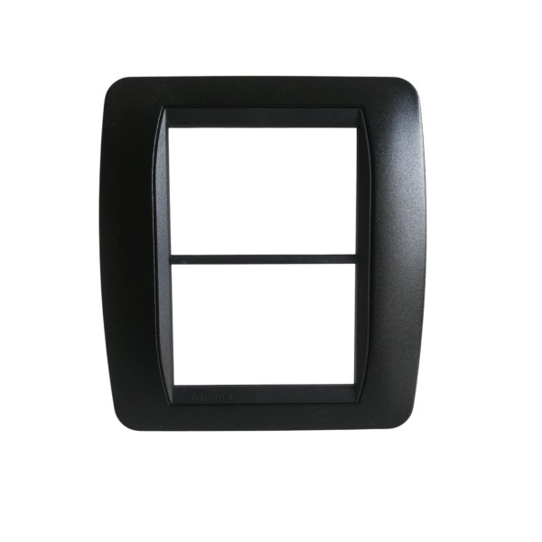 Bticino L4816GFN Living International 3+3-seater plate, graphite black